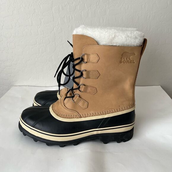 Sorel Men’s Caribou Leather Waterproof Snow Outdoor Boots Size 14 NEW NWT - Picture 6 of 11